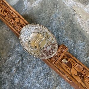 Handcrafted Girls Leather Western Belt